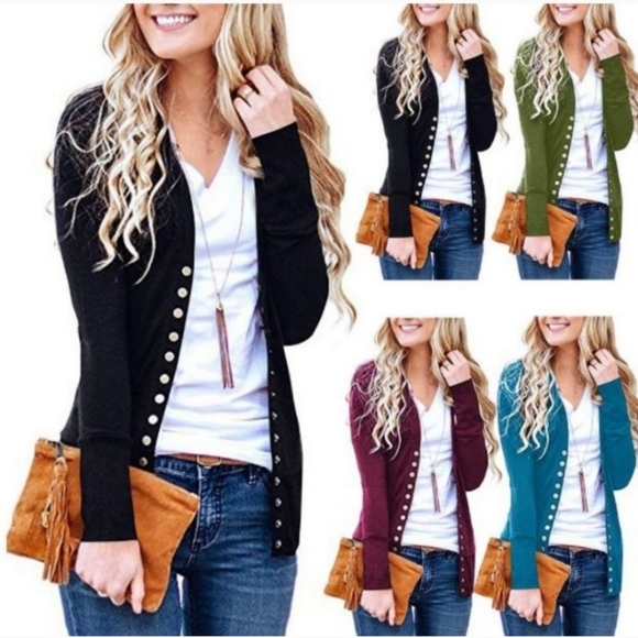 Carols B Sweaters - Exceptional Boutique Button Cardigans Plus Size